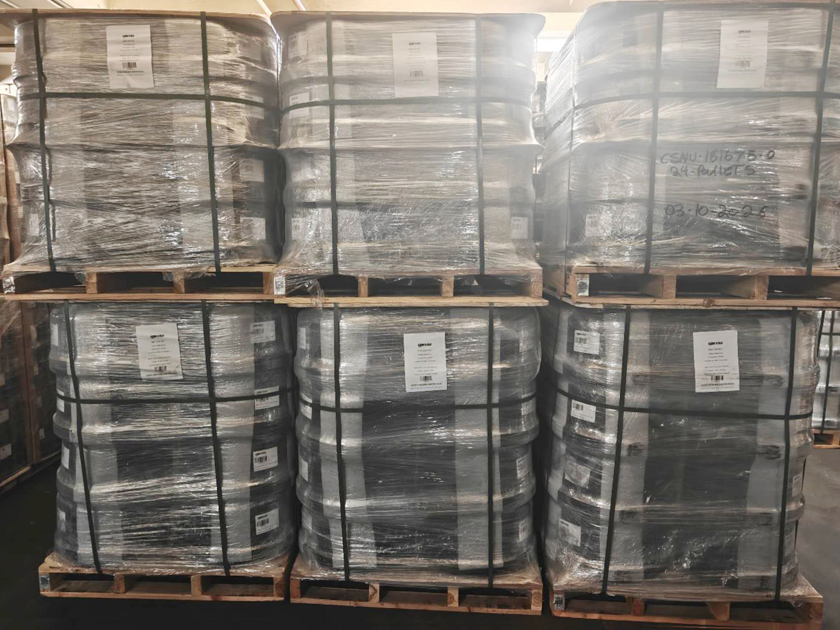 GBK USA pallet — shrink-wrapped and ready for freight