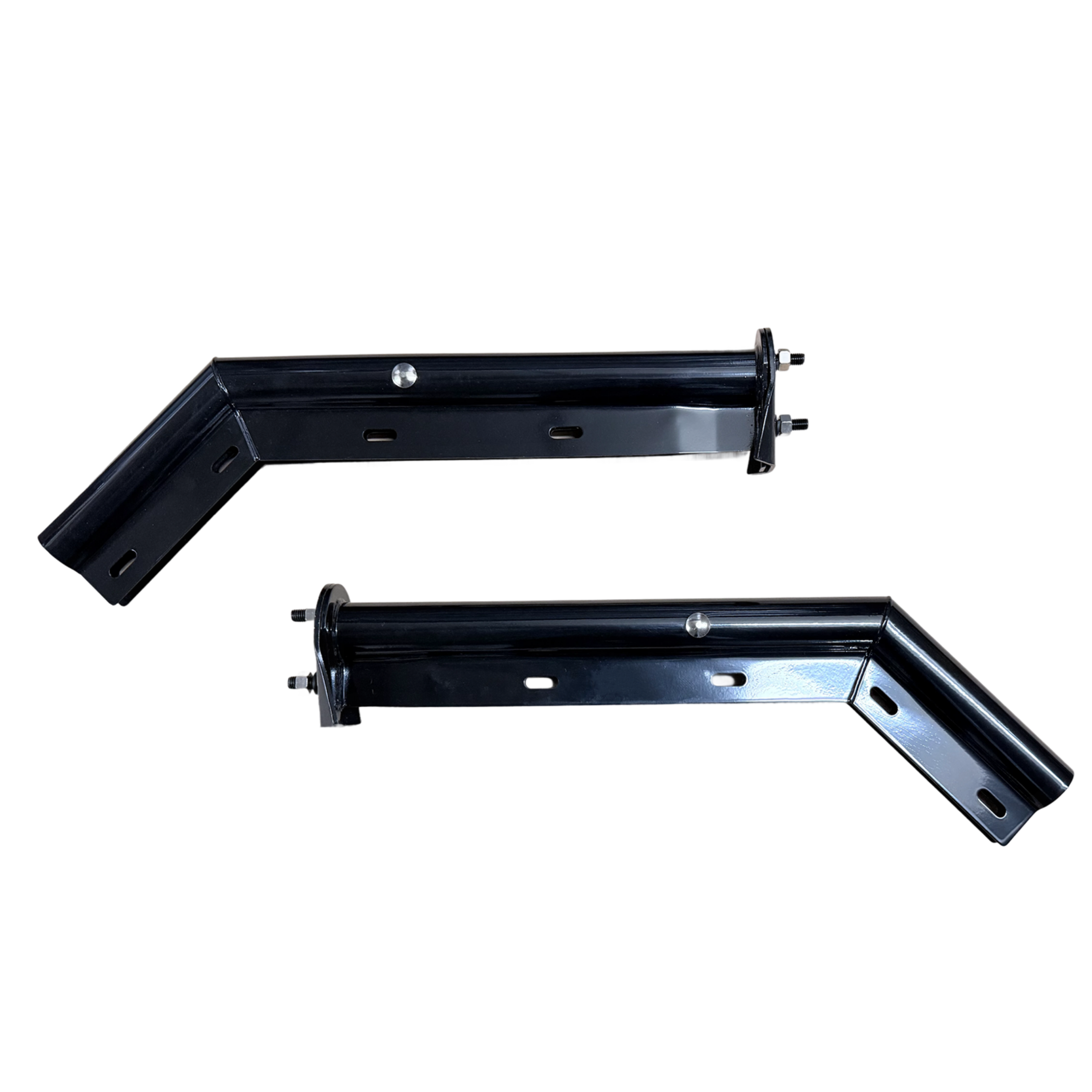 GM3031 GBK Mud Flap Hanger, Black 45° Angled, 2.5" Bolt Spacing, 28" Length, 1 Pair - Image 3