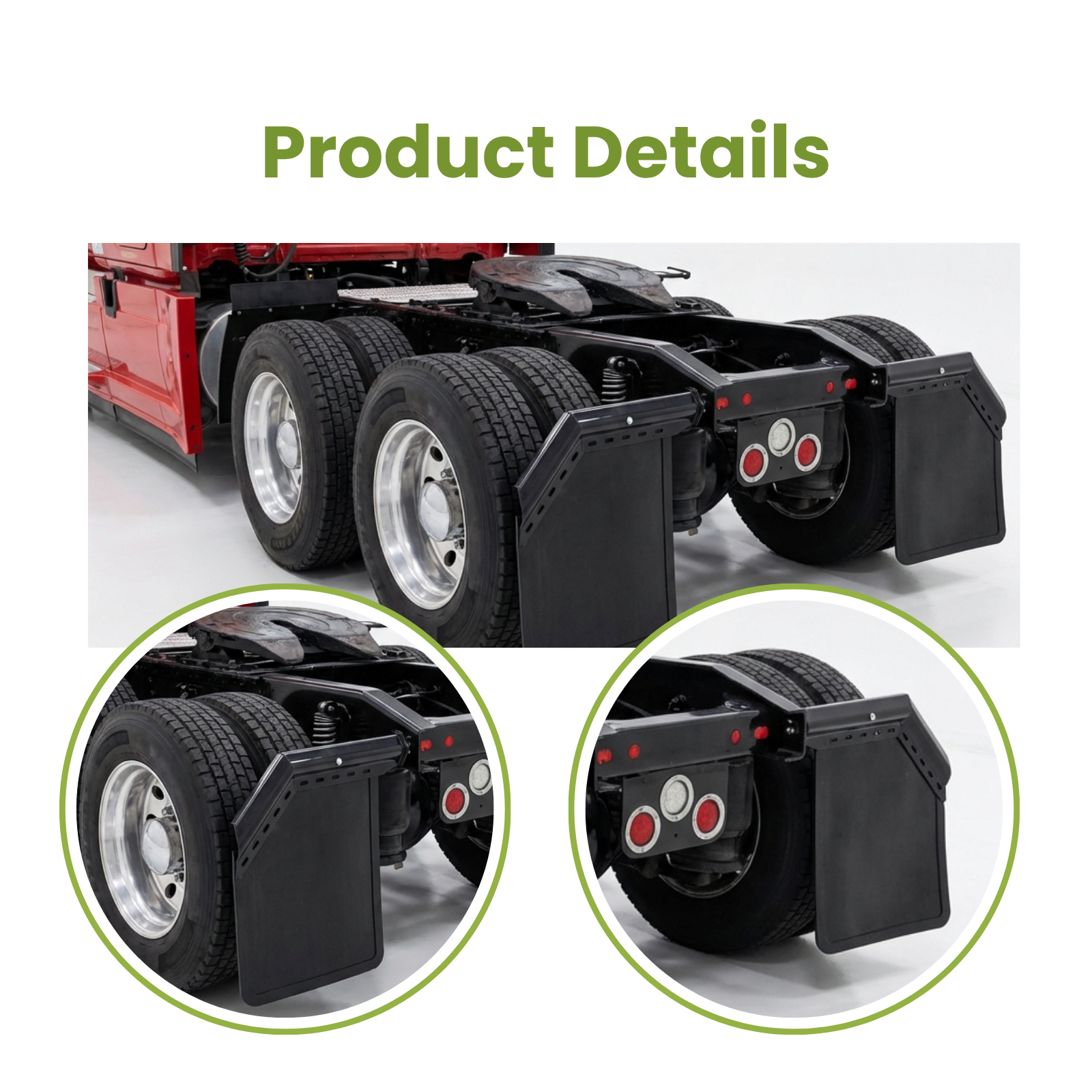 GM3027 GBK Mud Flap Hanger, Black 45° Angled, 1-1/8" Bolt Spacing, 30" Length, 1 Pair - Image 3