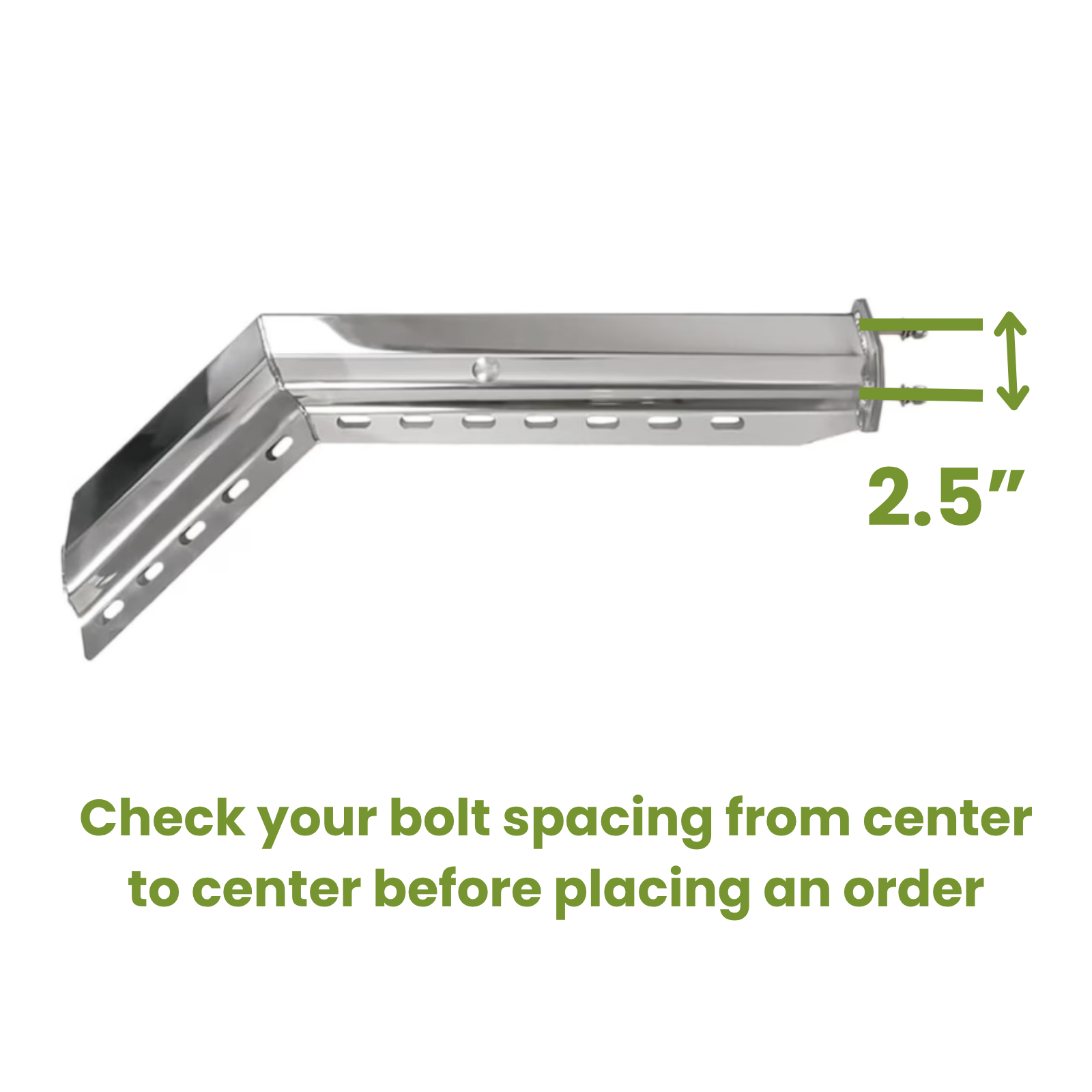 GM3028 GBK Mud Flap Hanger, 45° Angled, 2.5" Bolt Spacing, 30", 1 Pair - Image 2