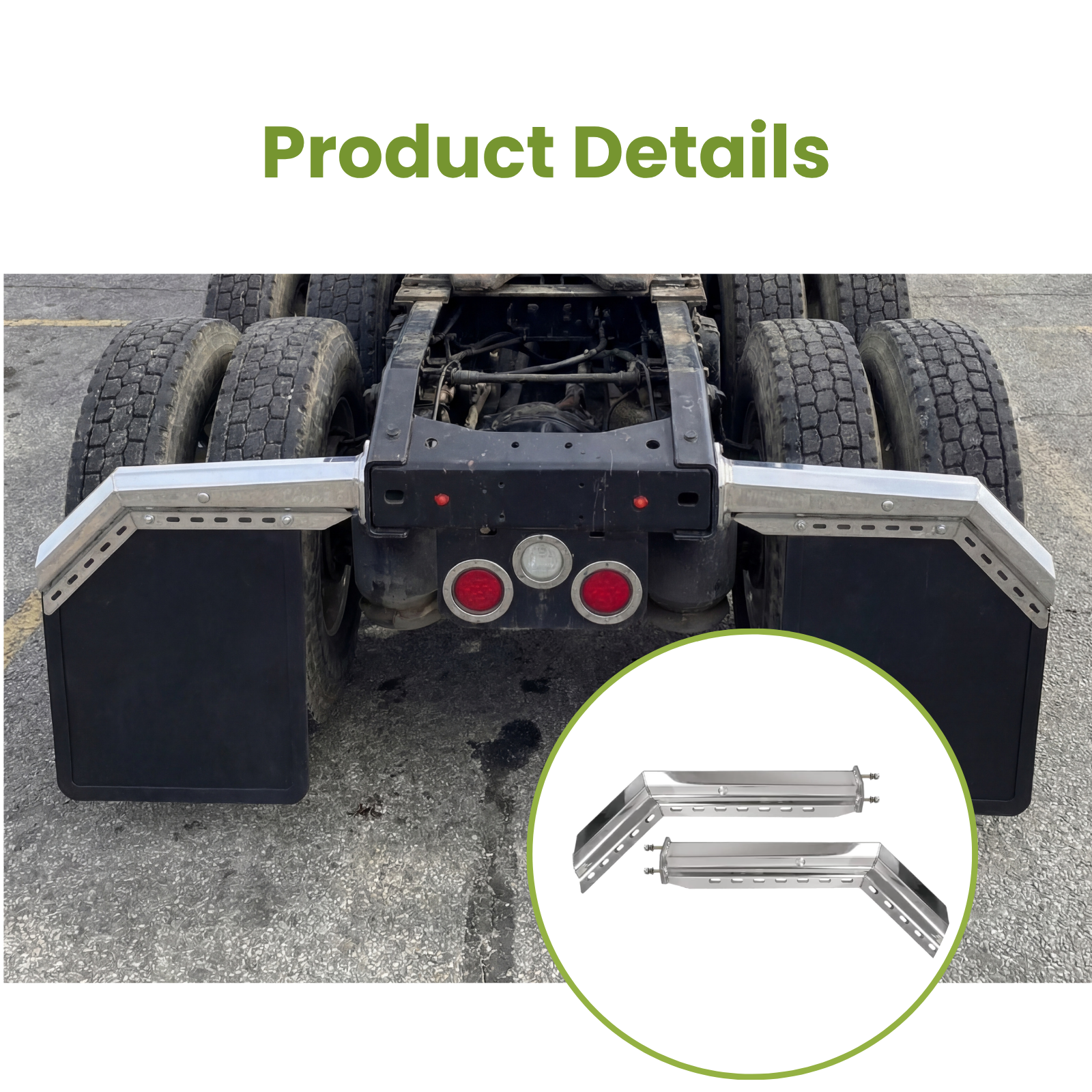 GM3028 GBK Mud Flap Hanger, 45° Angled, 2.5" Bolt Spacing, 30", 1 Pair - Image 3