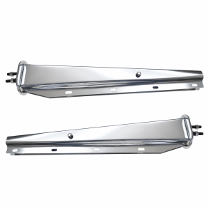 GM3003 GBK Mud Flap Hanger, Chrome Straight, 1-1/8" Bolt Spacing, 30" Length, 1 Pair