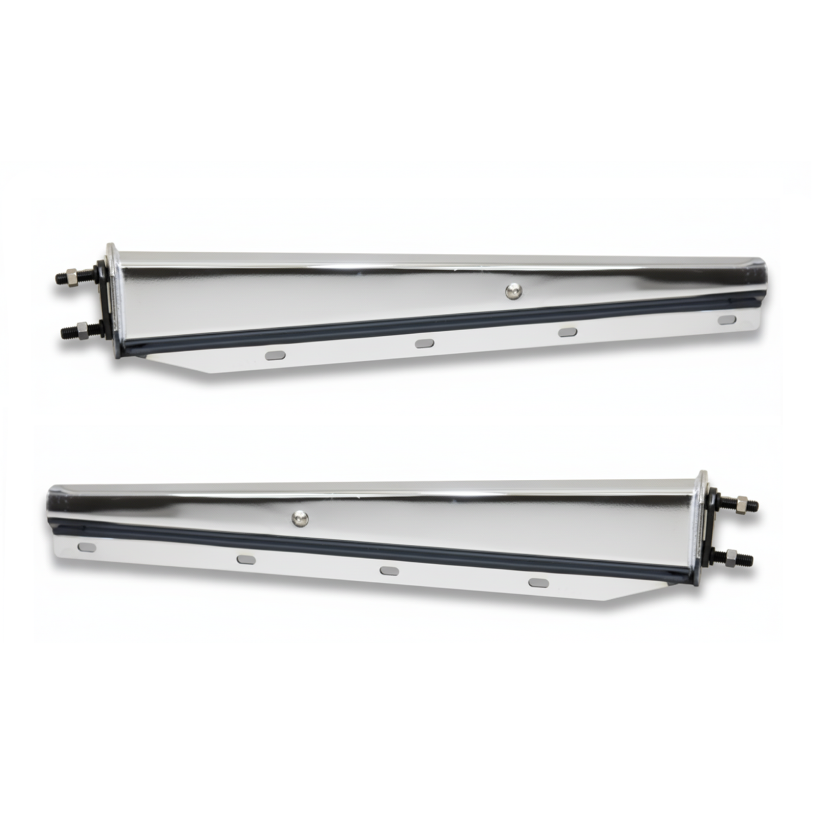 GM3004 GBK Mud Flap Hanger, Stainless Steel Straight, 2.5" Bolt Spacing, 30" Length, 1 Pair
