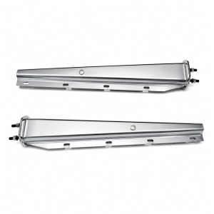 GM3001 GBK Mud Flap Hanger, Chrome Straight, 2.5" Bolt Spacing, 30" Length, 1 Pair