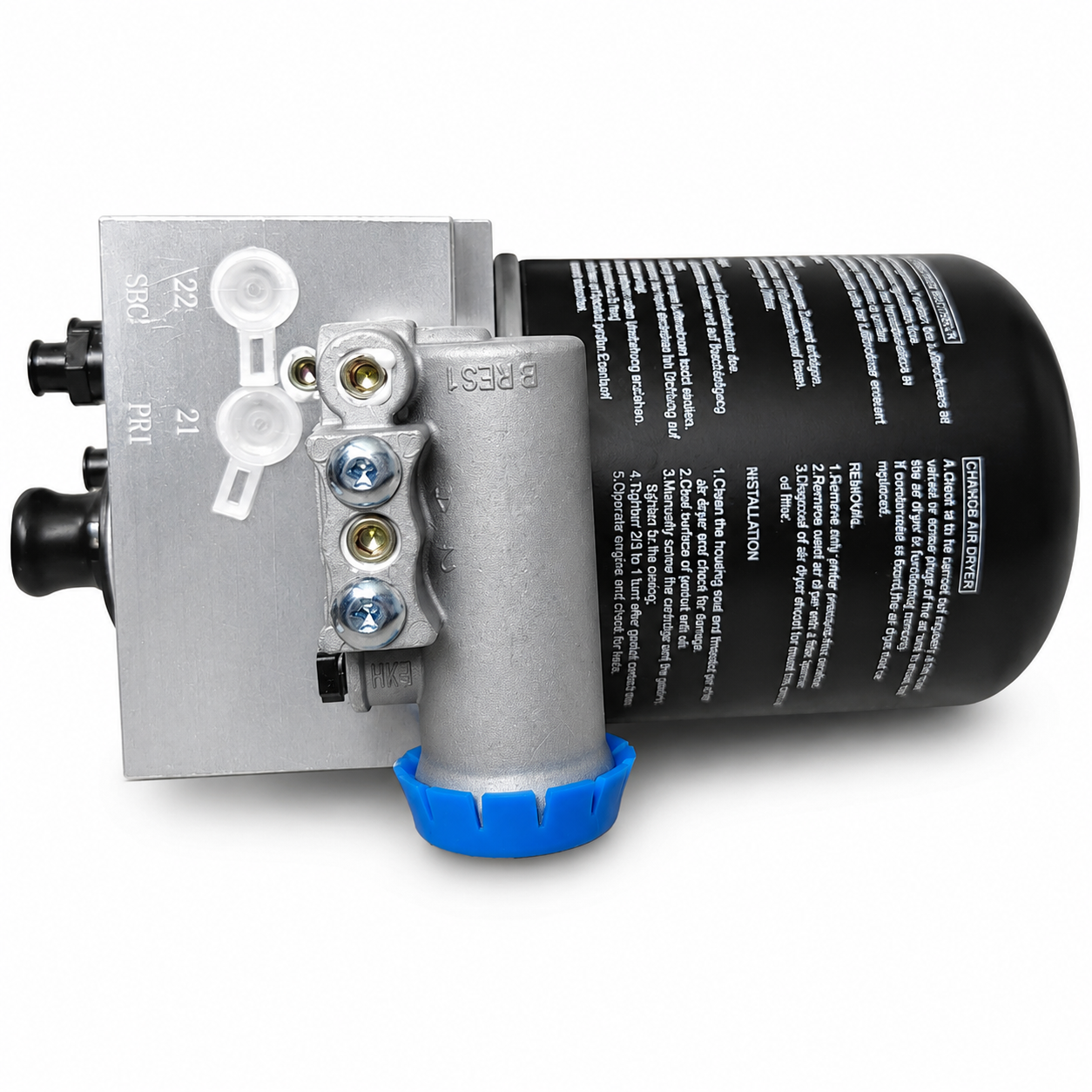 GAD800383 GBK Air Dryer, AD-IS Style, 12V-90W Heater, 109 PSI, 1/2"-NPT Supply, 1/4"-NPT Primary & Secondary Ports Replaces Bendix 800383 - Image 3