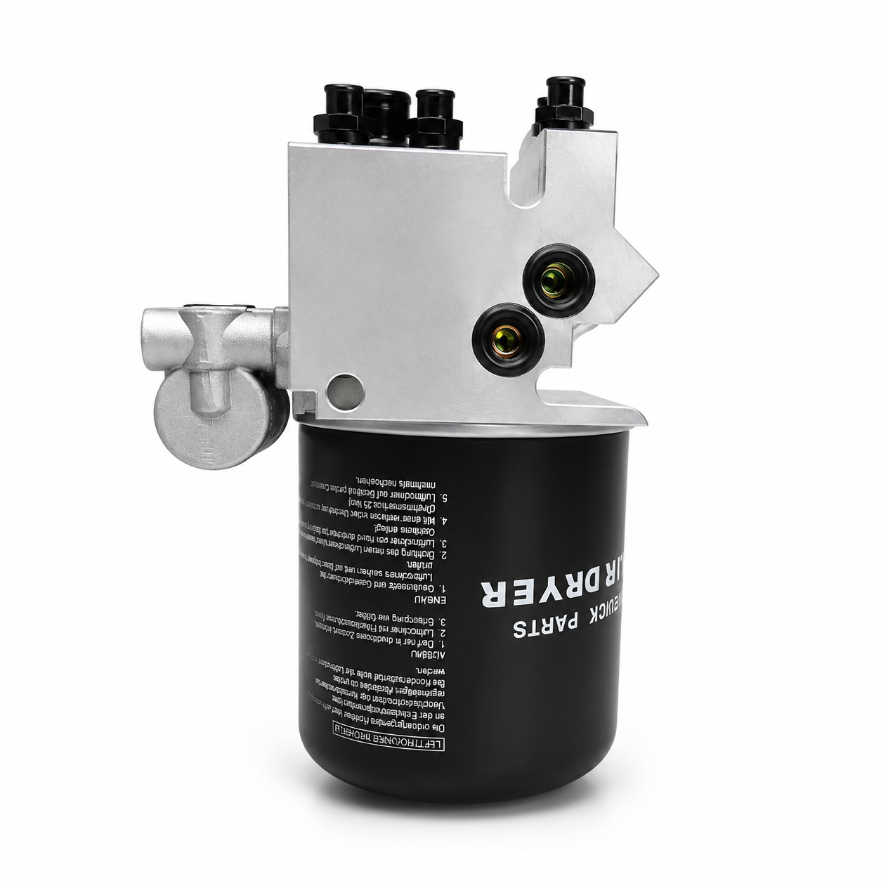 GAD800383 GBK Air Dryer, AD-IS Style, 12V-90W Heater, 109 PSI, 1/2"-NPT Supply, 1/4"-NPT Primary & Secondary Ports Replaces Bendix 800383