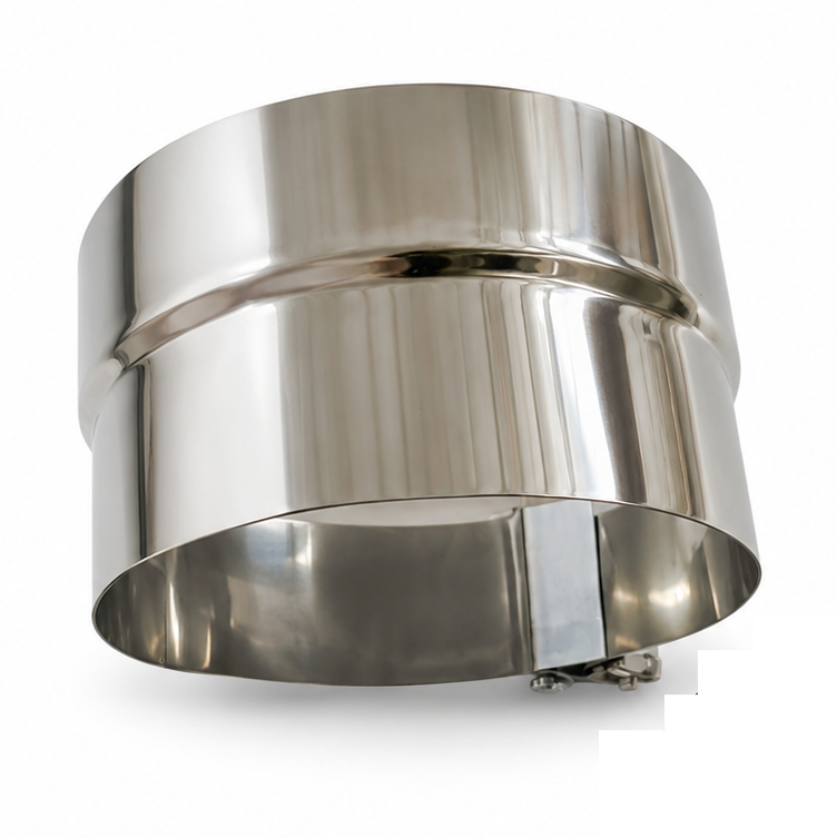 GBK 3" Lap Joint Exhaust Band Clamp, T304 Stainless Steel, 3.0 Inch OD to ID Slip-Fit, for Mufflers, Catalytic Converters, Tail Pipes